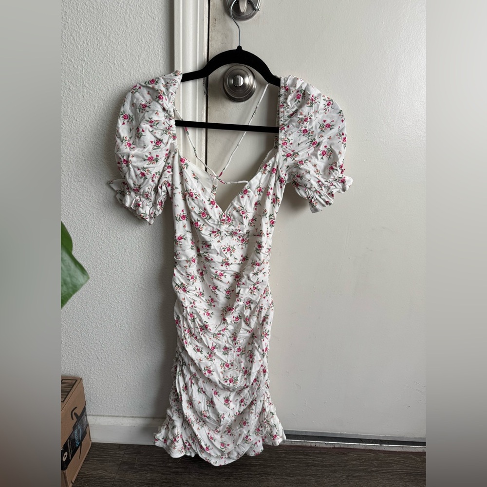 Floral Ruched mini dress